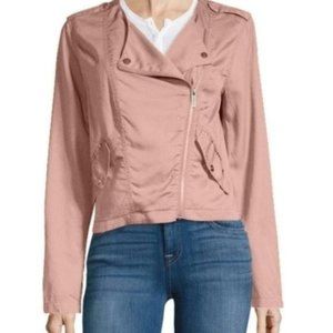 Anthropologie Sanctuary Pink Lightweight Moto Jacket Soft Stylish Size Small